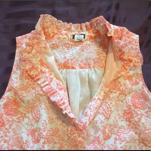 J. Crew Ruffle Neck Sleeveless Blouse